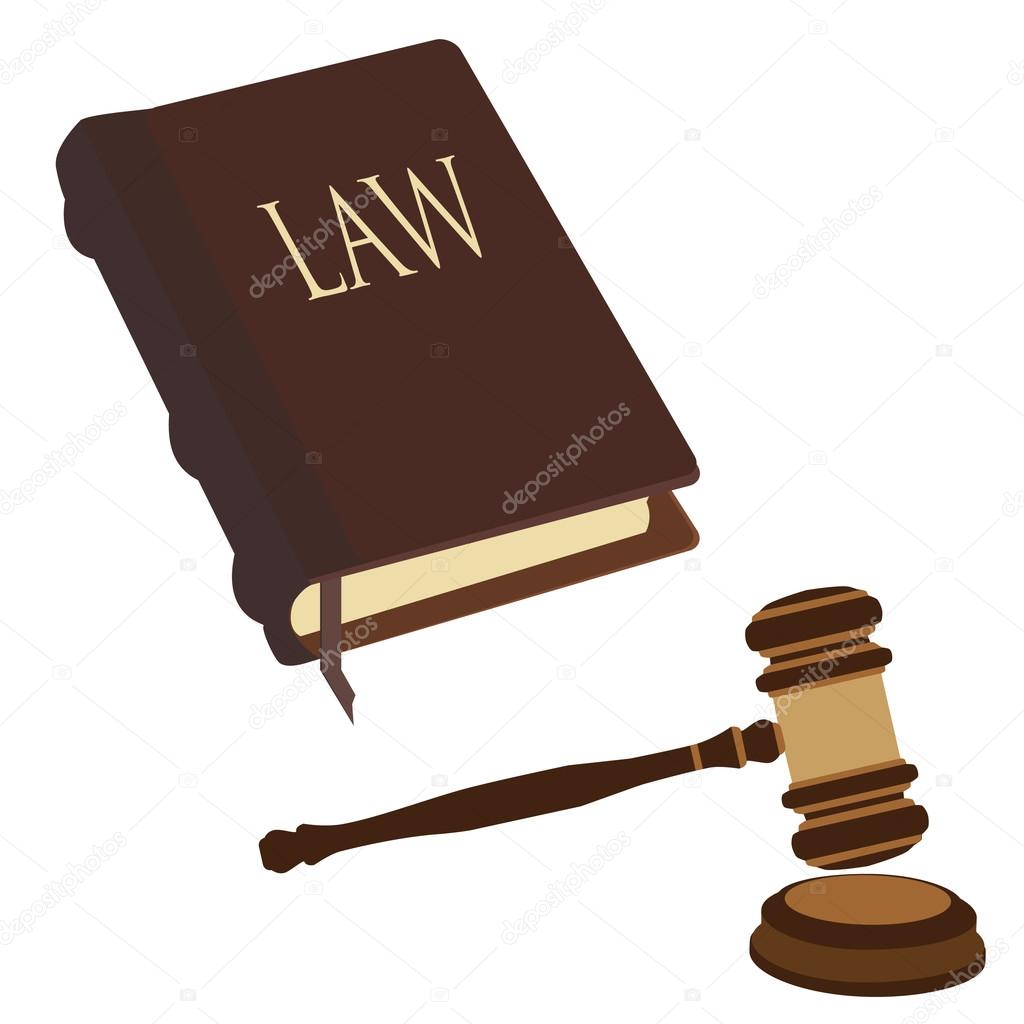 Law book and gavel