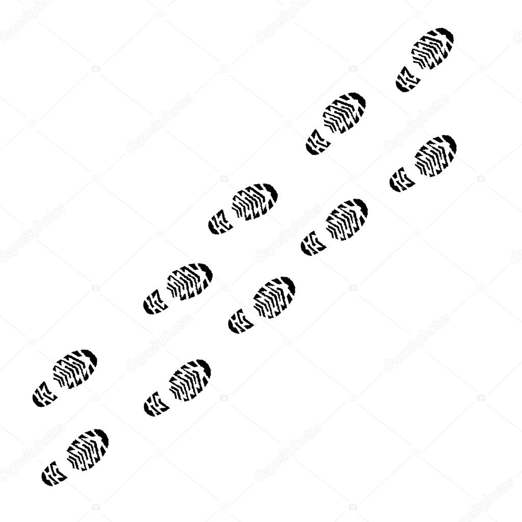 Shoe print vector track