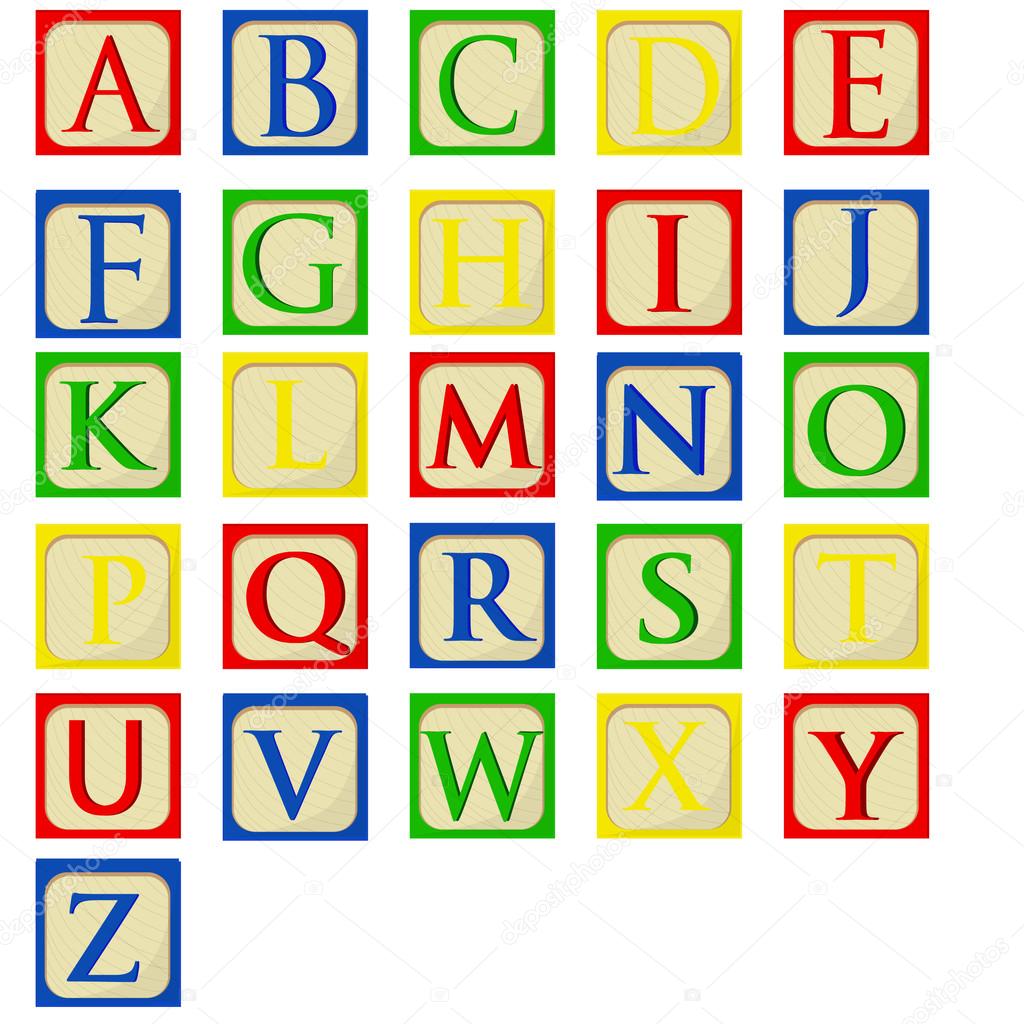 Alphabet baby blocks