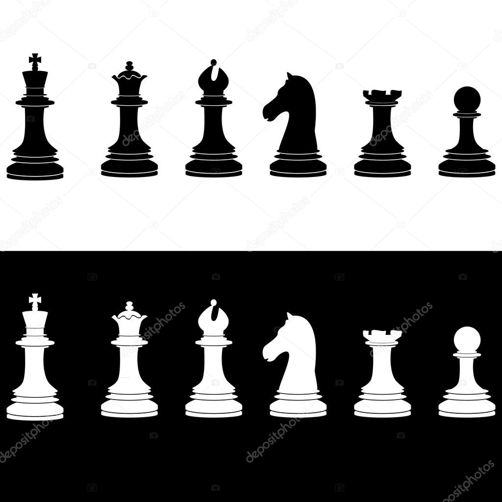 Wooden Black and White Rooks Chess Pieces Stock Photo - Image of