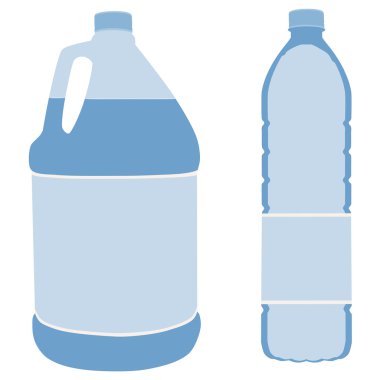 Water bottles clipart