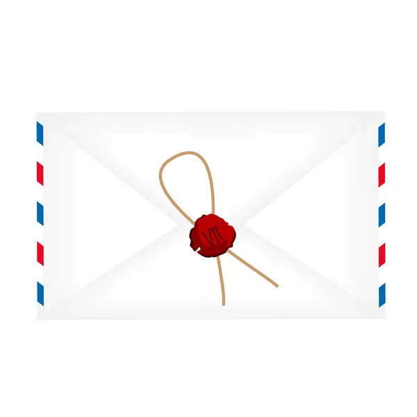 Enveloppe de lettre scellée à la cire — Image vectorielle