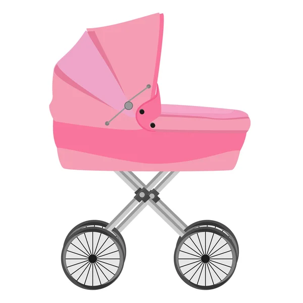Różowy wózek — Wektor stockowy