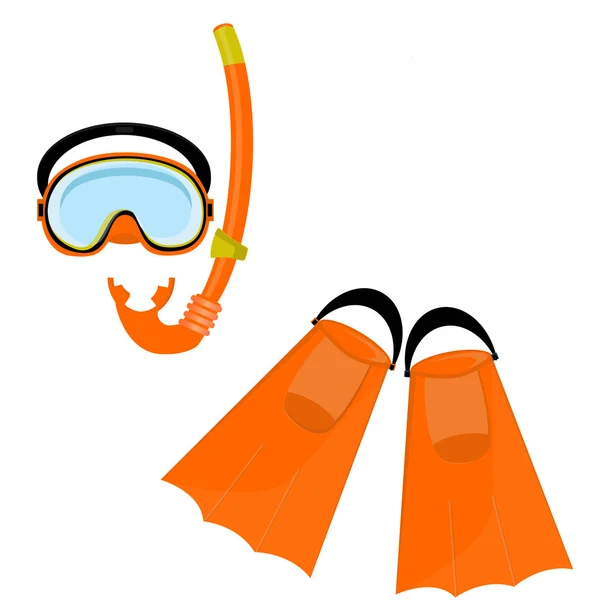 橙色的游泳设备 — 图库矢量图片