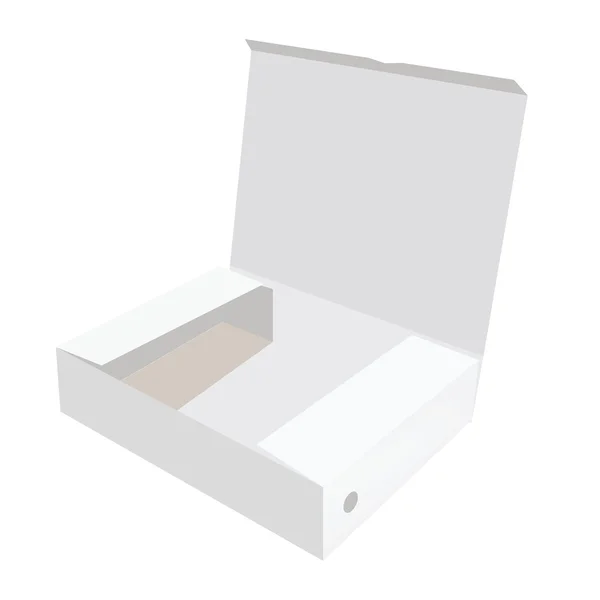 Caja abierta blanca — Archivo Imágenes Vectoriales