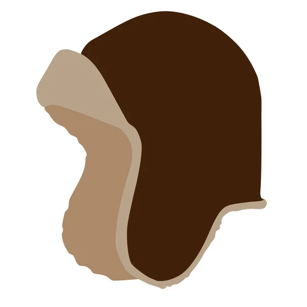 Chapeau d'hiver brun — Image vectorielle