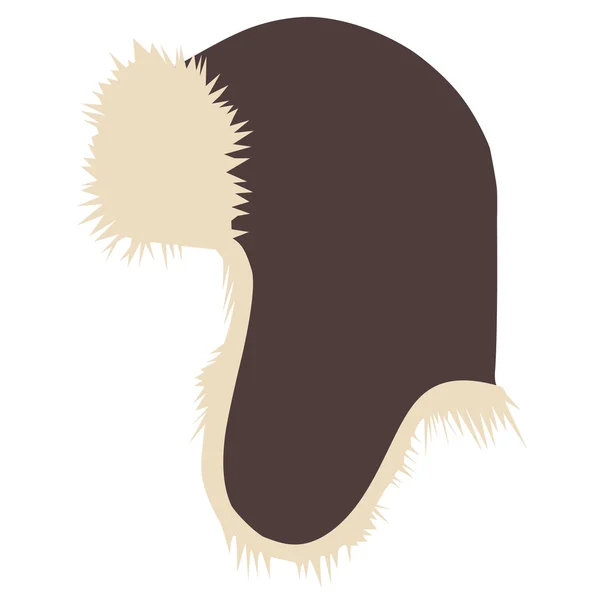 Brown winter hat — Stock Vector