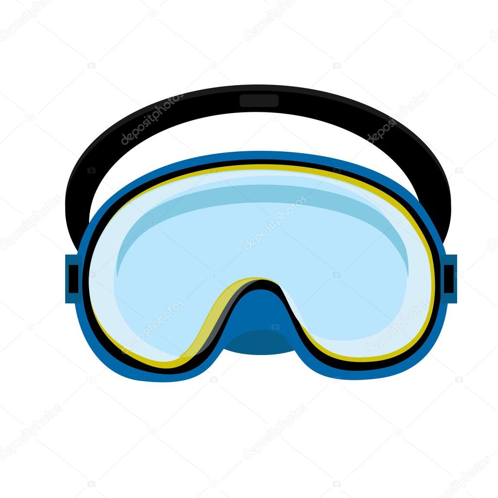 Blue diving mask
