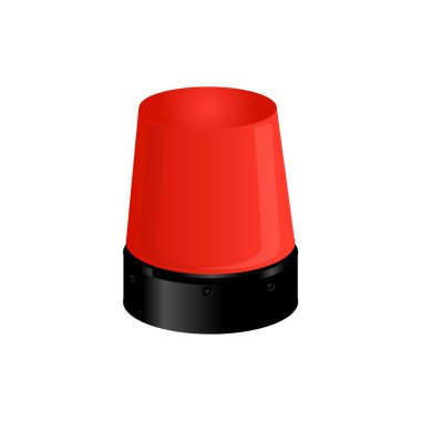 Red police light clipart