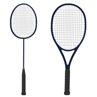 Tennis and badminton racket clipart