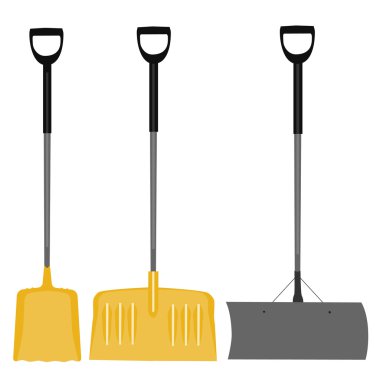 Snow Shovel Set Free Vector Eps Cdr Ai Svg Vector Illustration Graphic Art