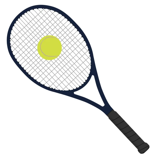 Tennis racket with tennis ball — Stock Vector