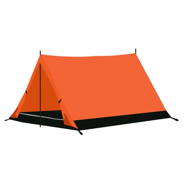 Camping tent orange — Stock Vector