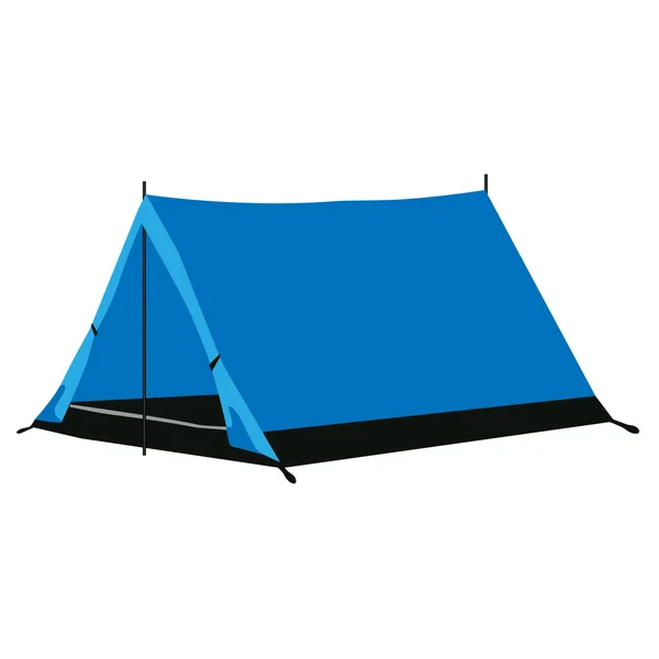 Tienda camping azul — Vector de stock