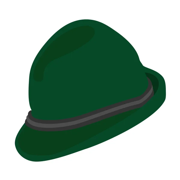 Sombrero alemán verde — Vector de stock