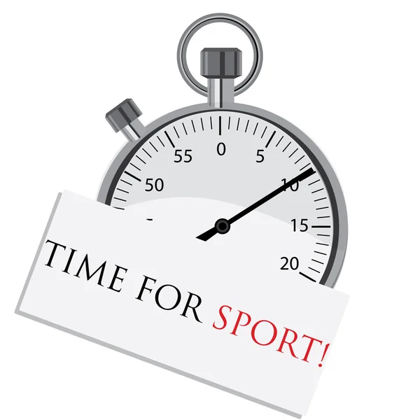 Cronómetro con tiempo de texto para el deporte — Archivo Imágenes Vectoriales