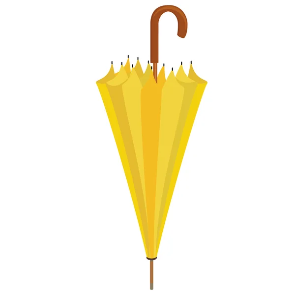 Paraguas amarillo — Vector de stock