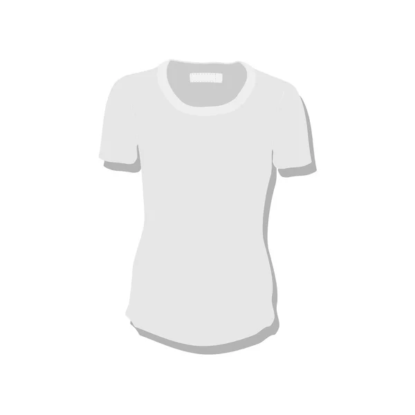T-shirt branca das mulheres — Vetor de Stock