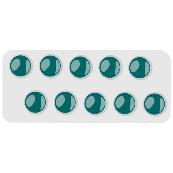 Green pills, — Stock Vector
