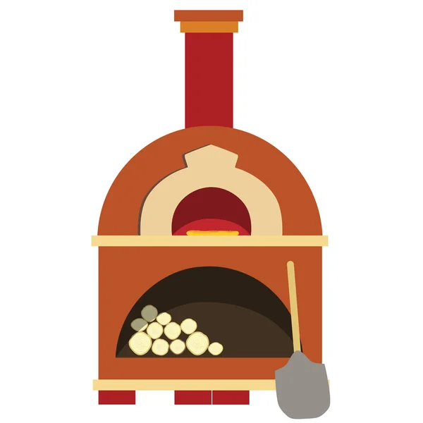 Pizza oven — Stock Vector