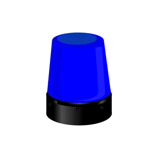 Blue police light — Stock Vector