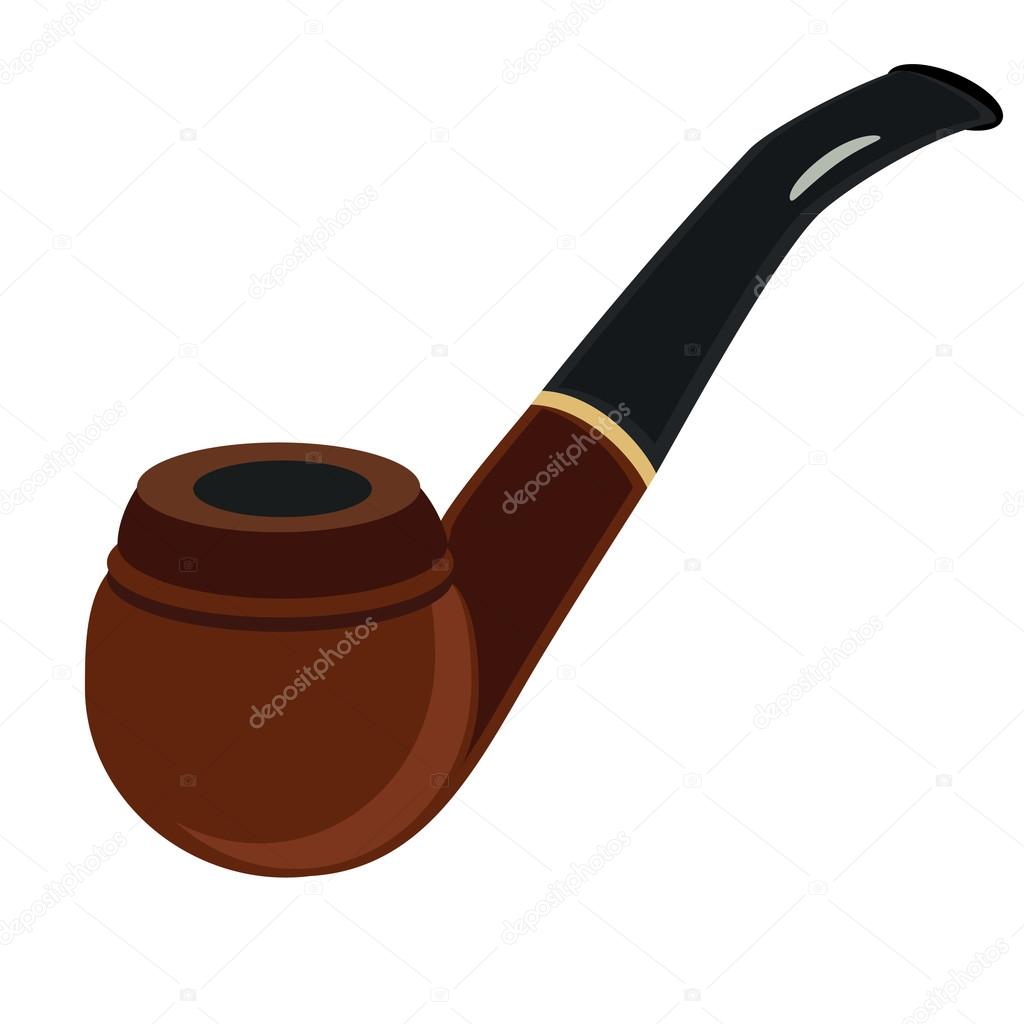Brown smoking pipe
