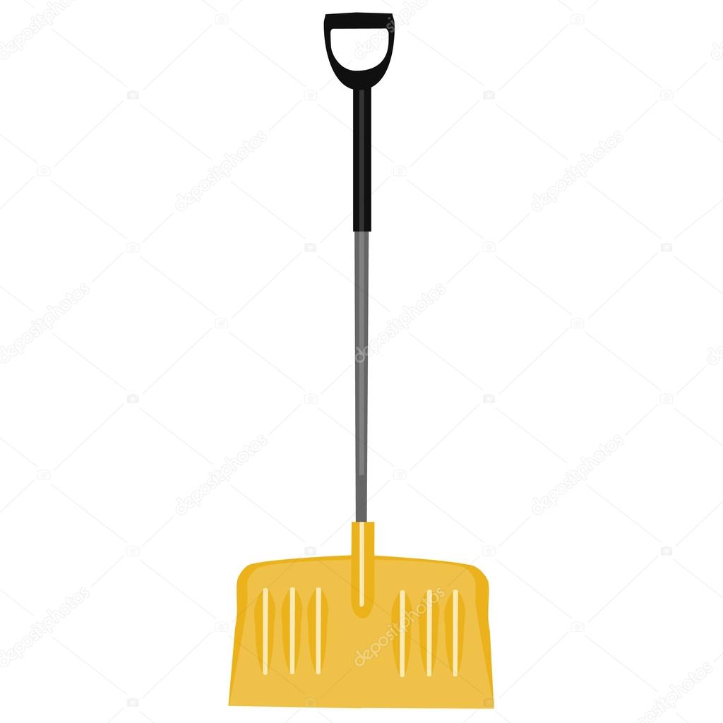 Yellow snow shovel