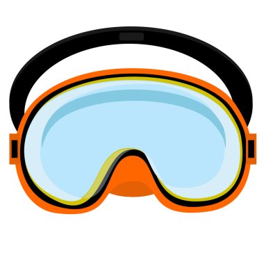 Orange diving mask