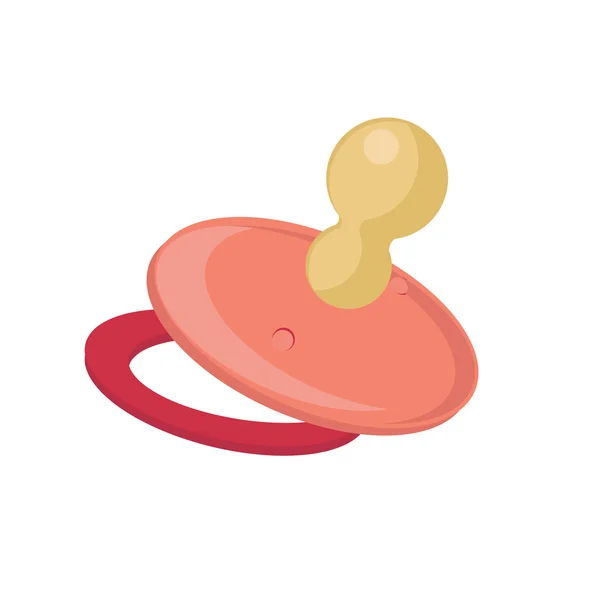 Pink baby nipple — Stock Vector