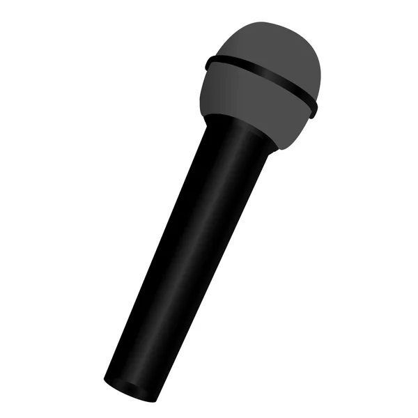 Black microphone — Stock Vector