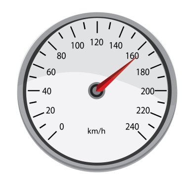 Grey speedometer clipart