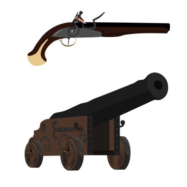 Musket and cannon clipart
