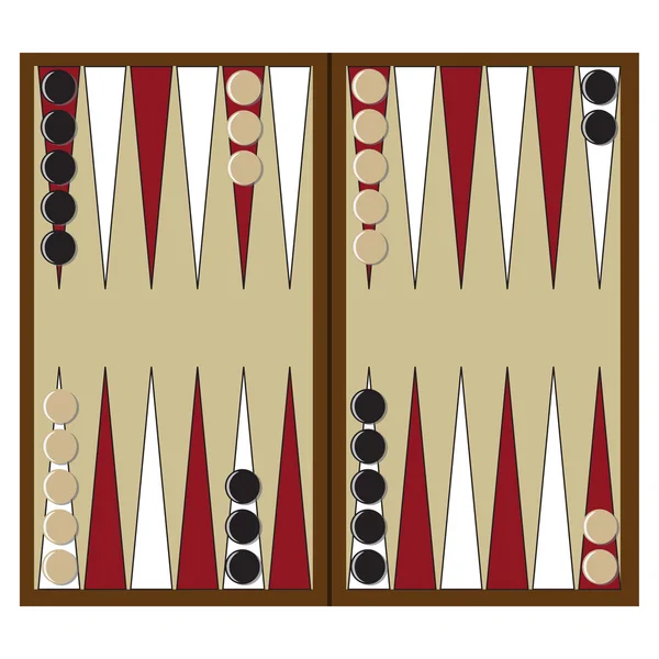 Backgammon game — Stock Vector