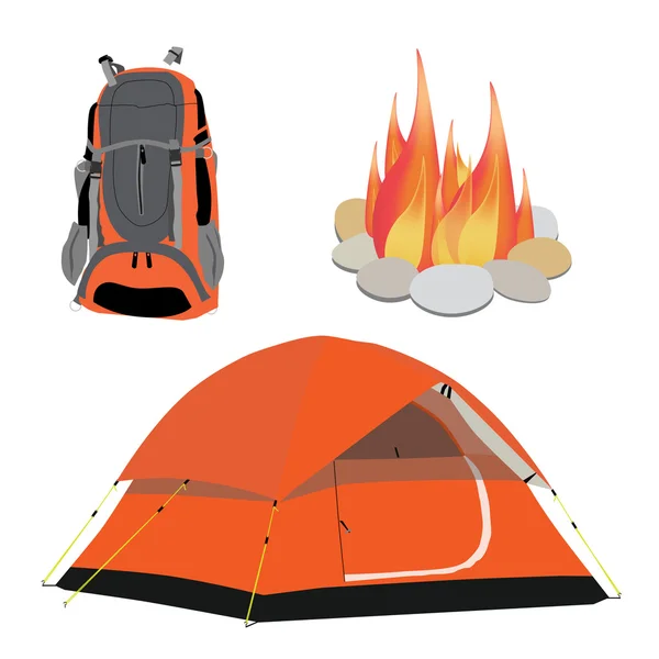 Camping gear — Stock Vector