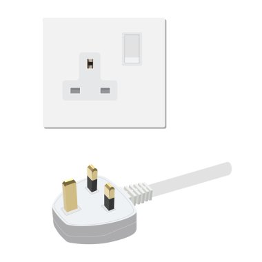 Uk socket and plug clipart