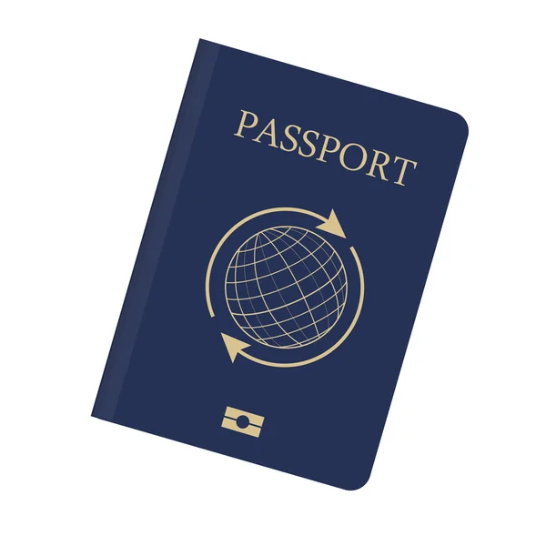 Passaporte azul — Vetor de Stock