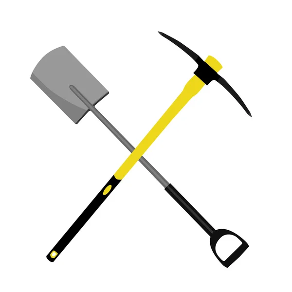 Houweel en shovel — Stockvector