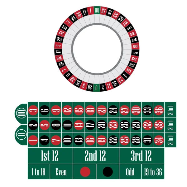 Amerikaanse roulettetafel — Stockvector