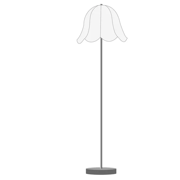 Lámpara de pie blanca — Vector de stock