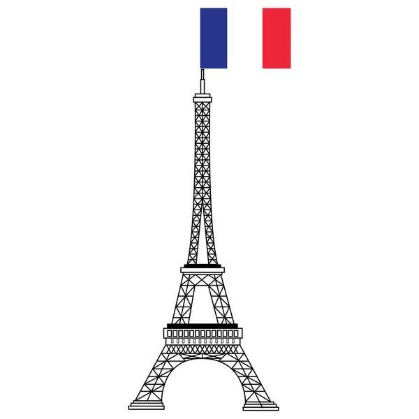 Torre con bandera — Archivo Imágenes Vectoriales
