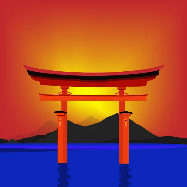 Torii poort — Stockvector