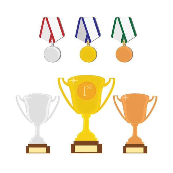Conjunto de premios deportivos — Vector de stock