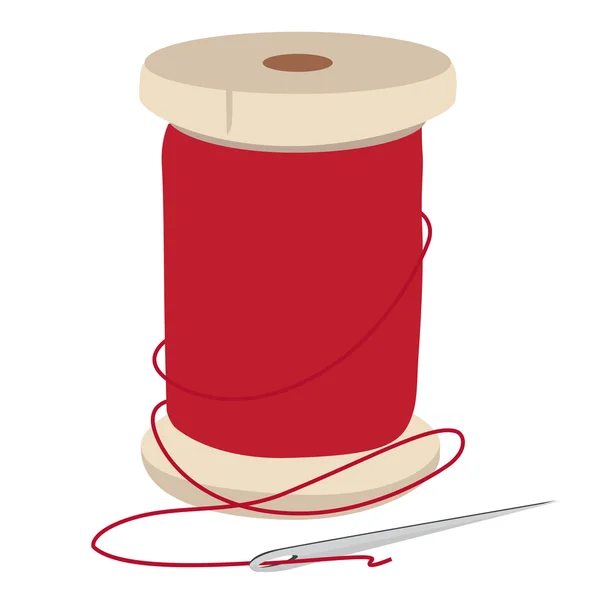 Thread spool and needle Stock Illustration