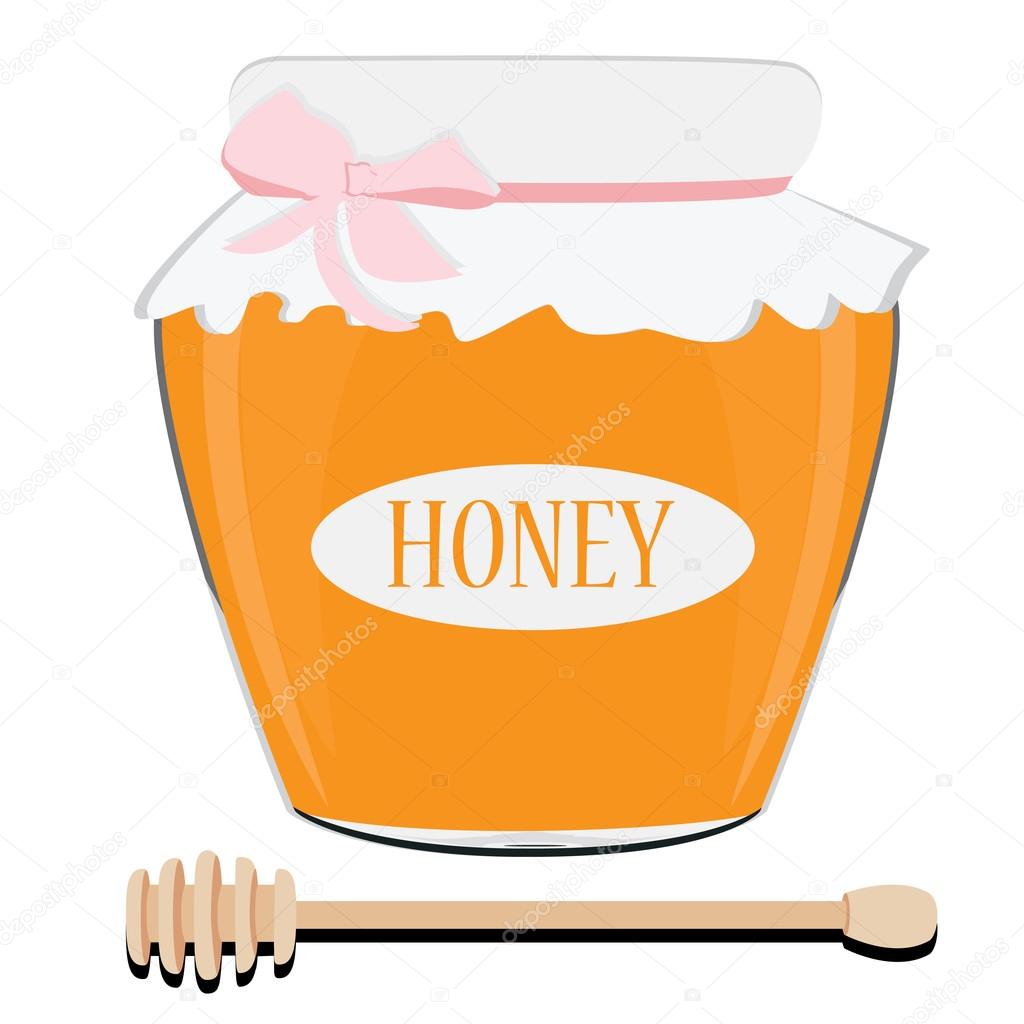 Honey spoon and pot