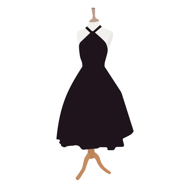 Vestido negro — Vector de stock