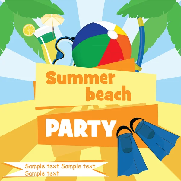 Beach party — Stock Vector