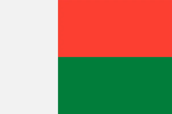 Madagaskar flagga — Stock vektor