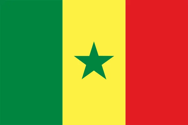 Сенегальский флаг — стоковый вектор