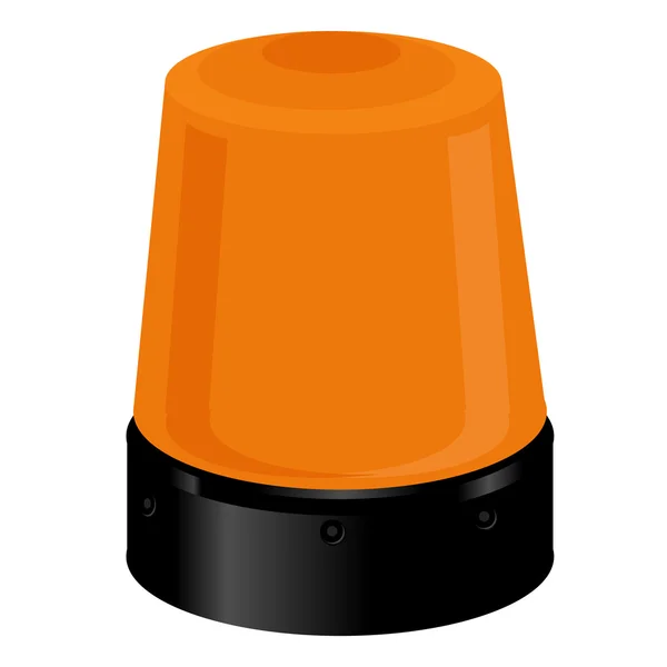 Orange police light — Stock Vector