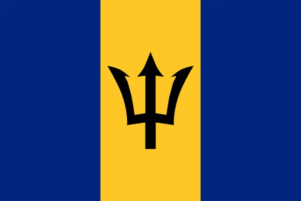 Barbados flag — Stock Vector